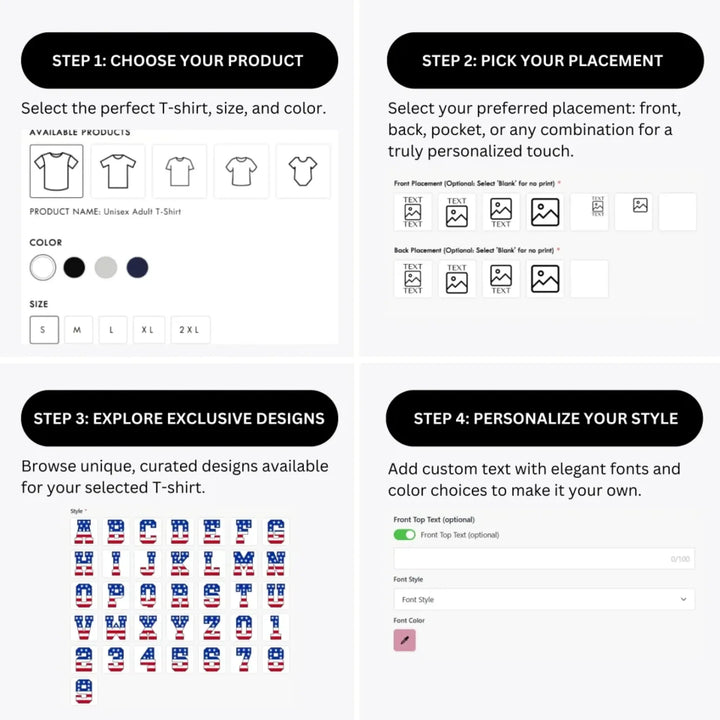 how-to-design-custom-USA-Varsity-Letter-Initial-t-shirt-personalization-options-artfulane