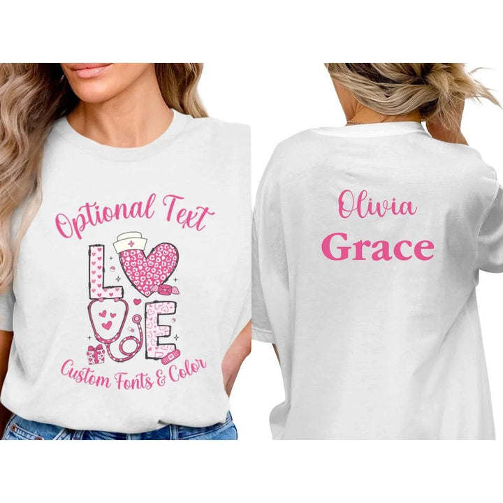 Custom Valentine Nurse T-Shirt - ARTFULANE