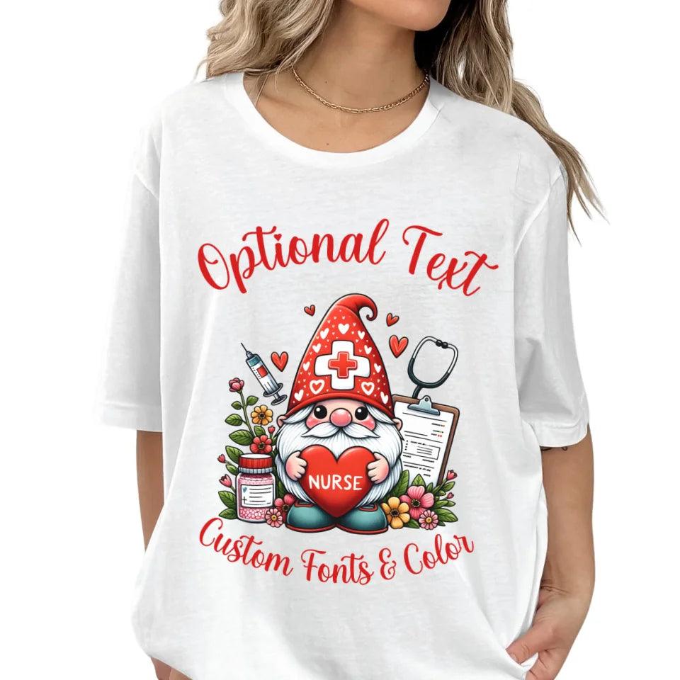 Custom Valentine Nurse T-Shirt - ARTFULANE