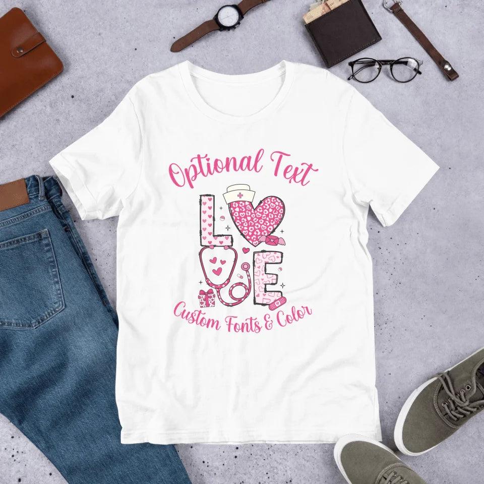 Custom Valentine Nurse T-Shirt - ARTFULANE
