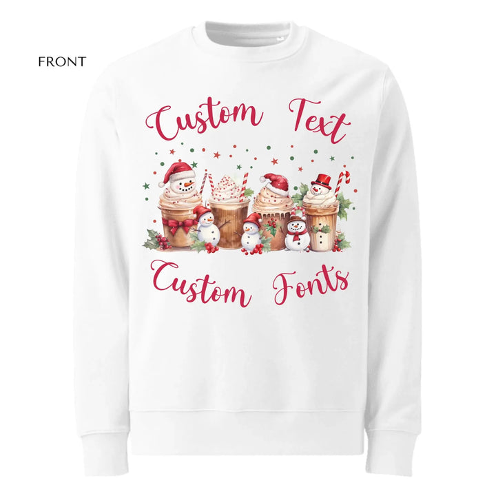 Custom Vintage Christmas Snowman Coffee Sweatshirt & Hoodie - ART-SWH199