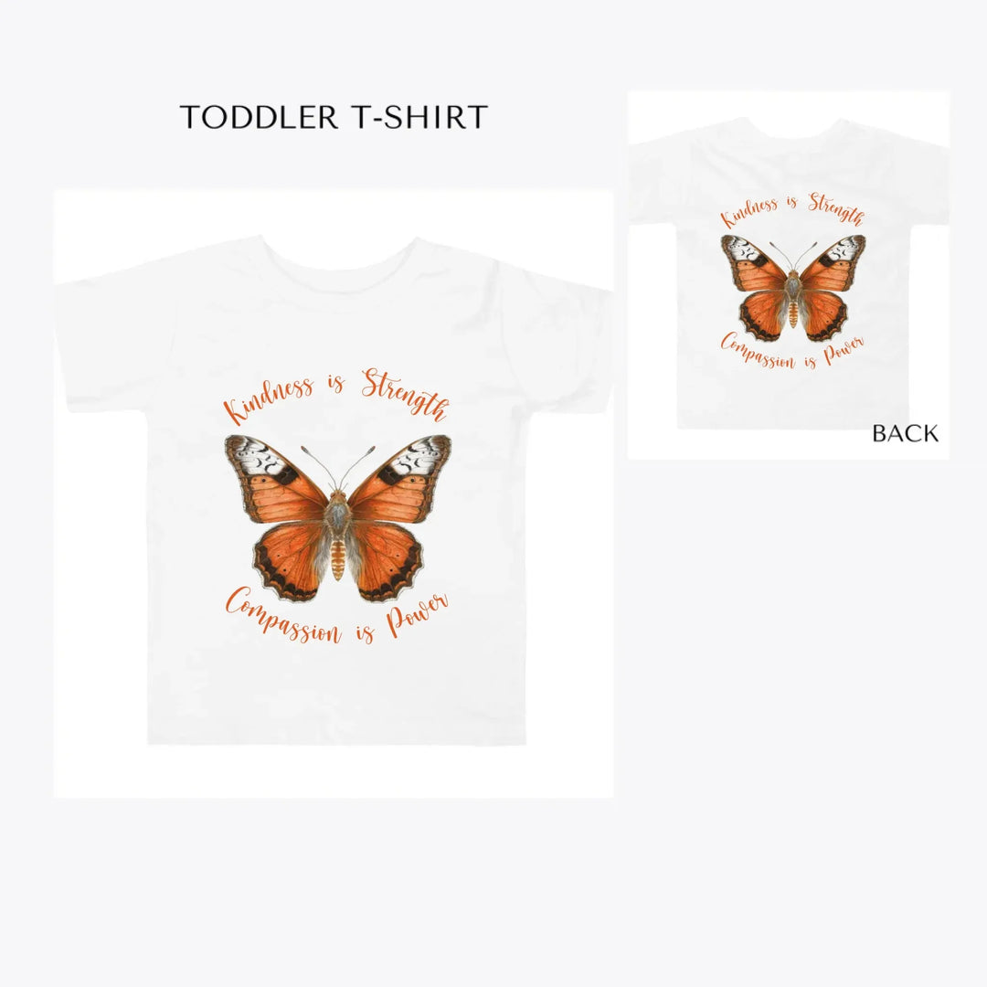 Vintage-Orange-Butterflies-toddler-custom-t-shirt-artfulane