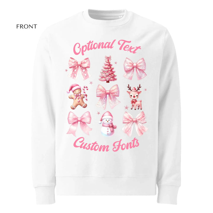 Custom Vintage Pink Coquette Christmas Sweatshirt & Hoodie - ART-SWH201