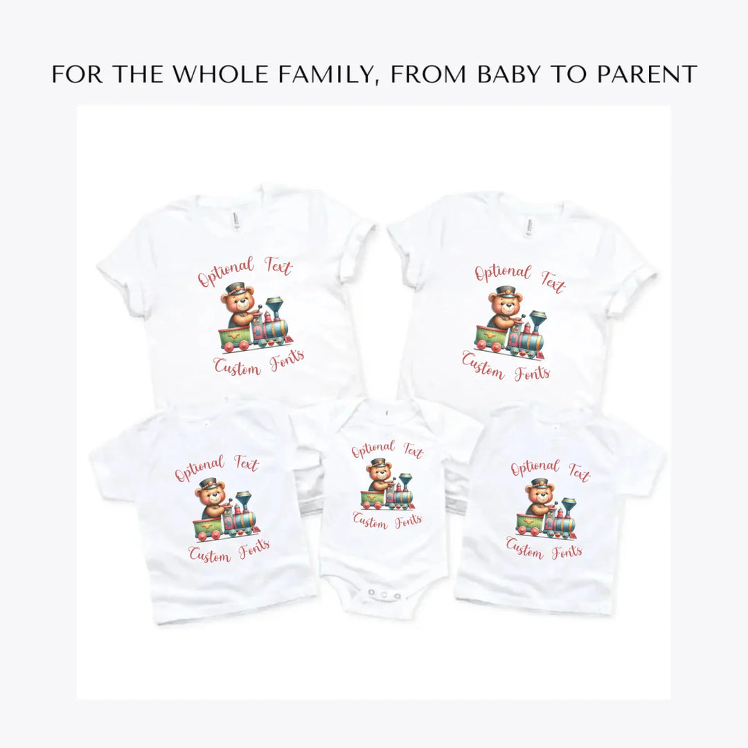 Vintage-Teddy-Bear-Driving-a-Train-custom-t-shirts-adult-youth-toddler-baby-sizes-artfulane