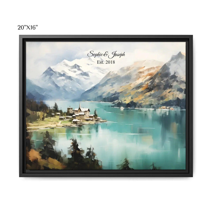Custom Wall Art - Alpine Serenity Oil Painting - ARTFULANE