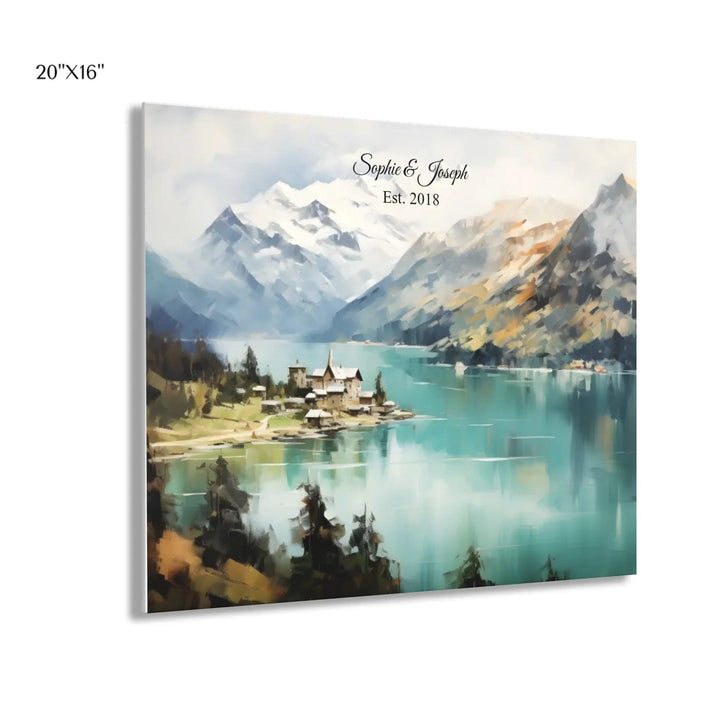 Custom Wall Art - Alpine Serenity Oil Painting - ARTFULANE