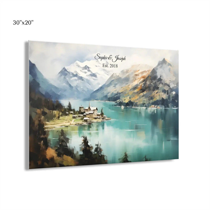 Custom Wall Art - Alpine Serenity Oil Painting - ARTFULANE