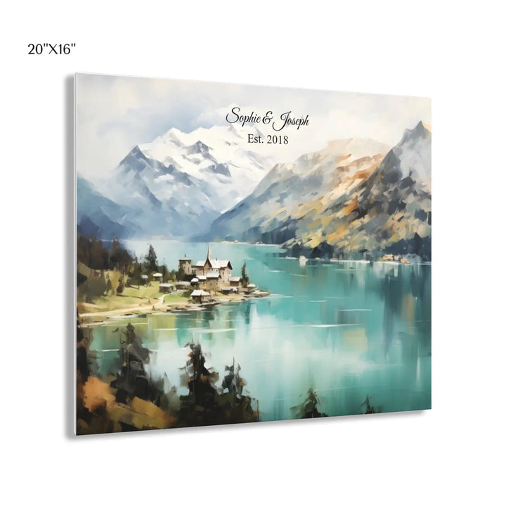 Custom Wall Art - Alpine Serenity Oil Painting - ARTFULANE