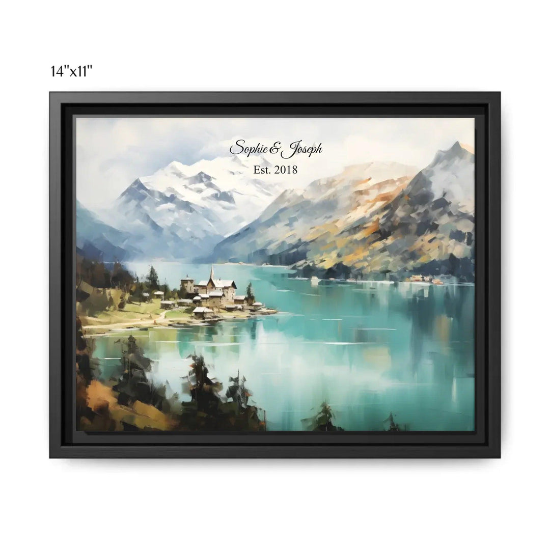 Custom Wall Art - Alpine Serenity Oil Painting - ARTFULANE