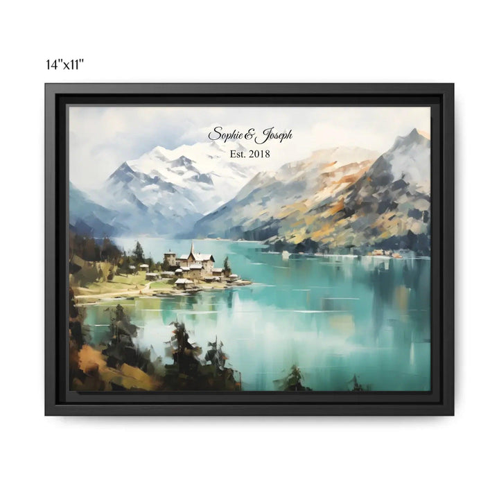 Custom Wall Art - Alpine Serenity Oil Painting - ARTFULANE