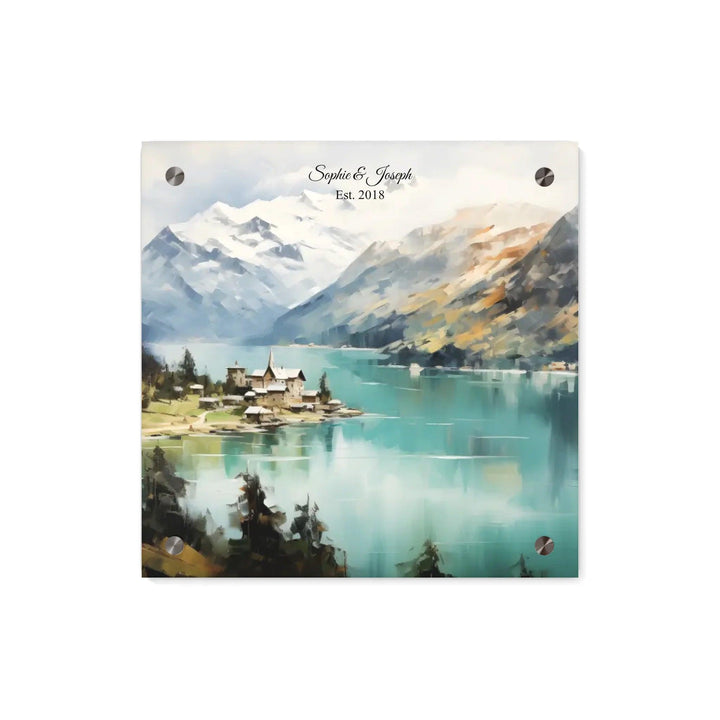 Custom Wall Art - Alpine Serenity Oil Painting - ARTFULANE