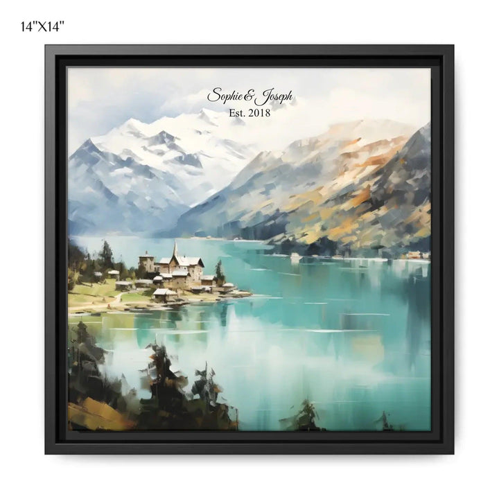 Custom Wall Art - Alpine Serenity Oil Painting - ARTFULANE