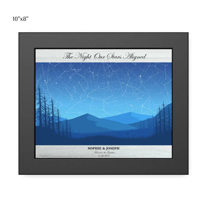 Custom Wall Art - Blue Landscape Star Map - ARTFULANE