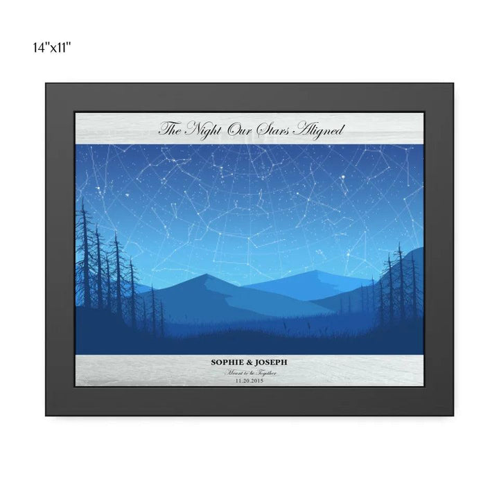 Custom Wall Art - Blue Landscape Star Map - ARTFULANE