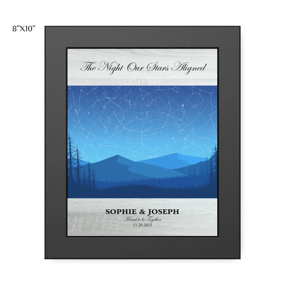 Custom Wall Art - Blue Landscape Star Map - ARTFULANE