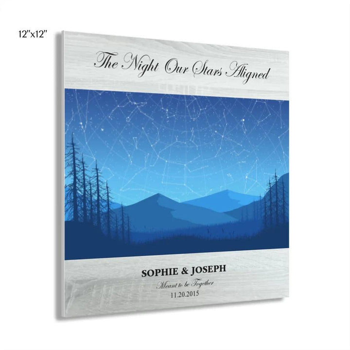 Custom Wall Art - Blue Landscape Star Map - ARTFULANE