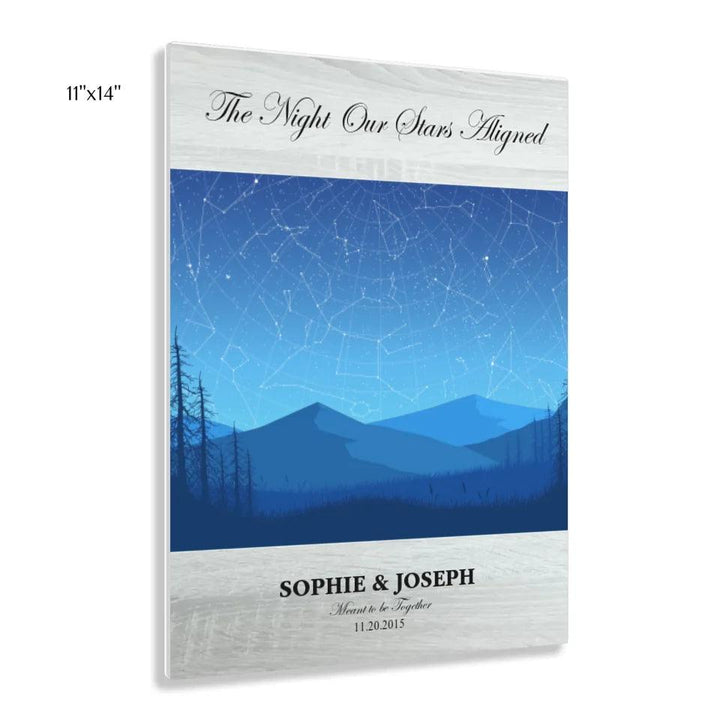 Custom Wall Art - Blue Landscape Star Map - ARTFULANE