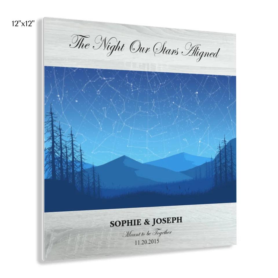 Custom Wall Art - Blue Landscape Star Map - ARTFULANE