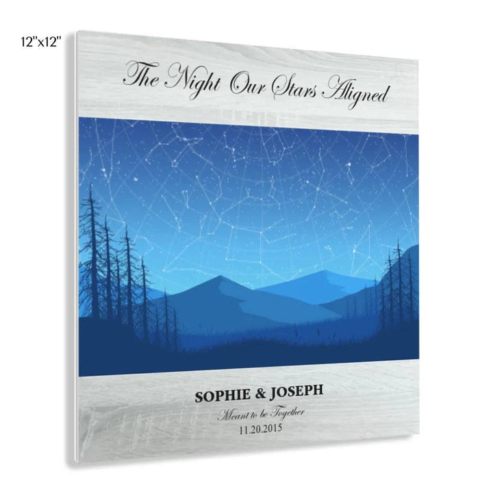 Custom Wall Art - Blue Landscape Star Map - ARTFULANE