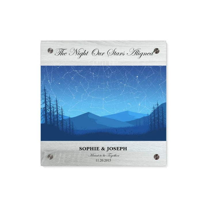 Custom Wall Art - Blue Landscape Star Map - ARTFULANE