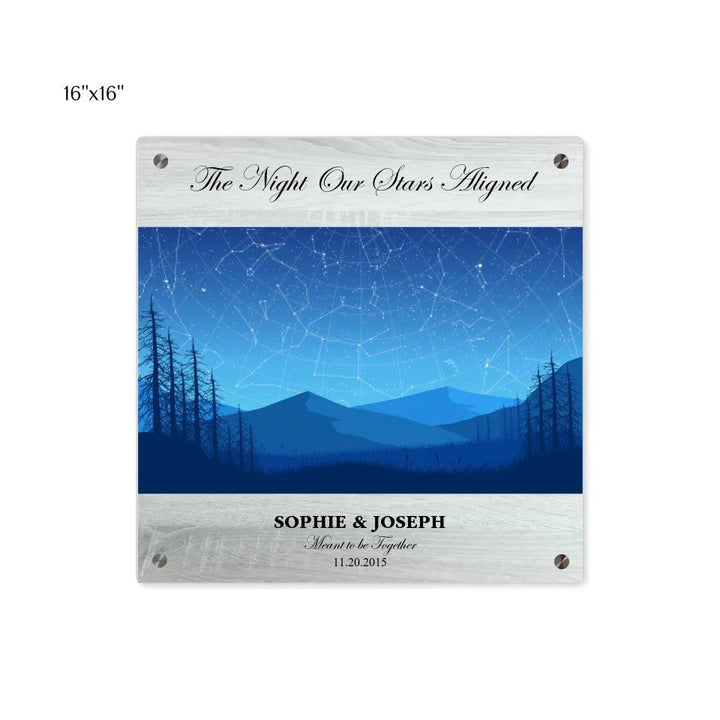 Custom Wall Art - Blue Landscape Star Map - ARTFULANE