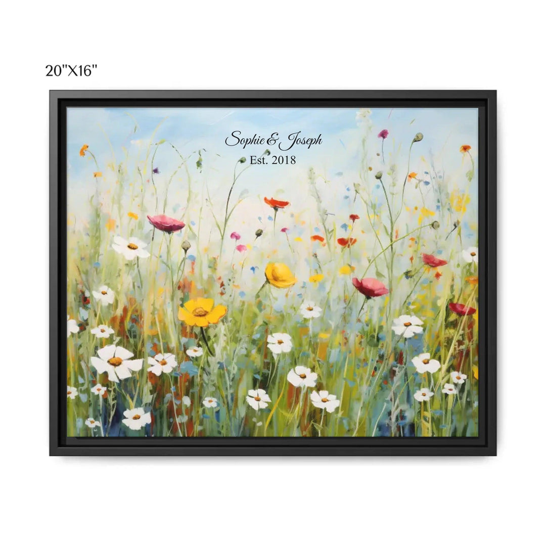 Custom Wall Art - Boho Wildflower Meadow Oil Painting - ARTFULANE