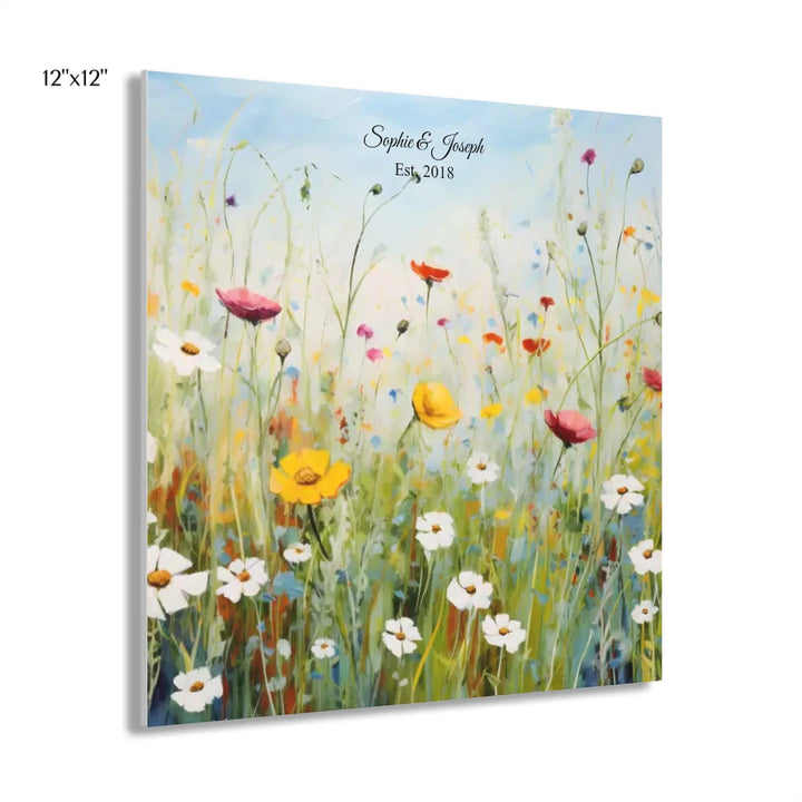 Custom Wall Art - Boho Wildflower Meadow Oil Painting - ARTFULANE
