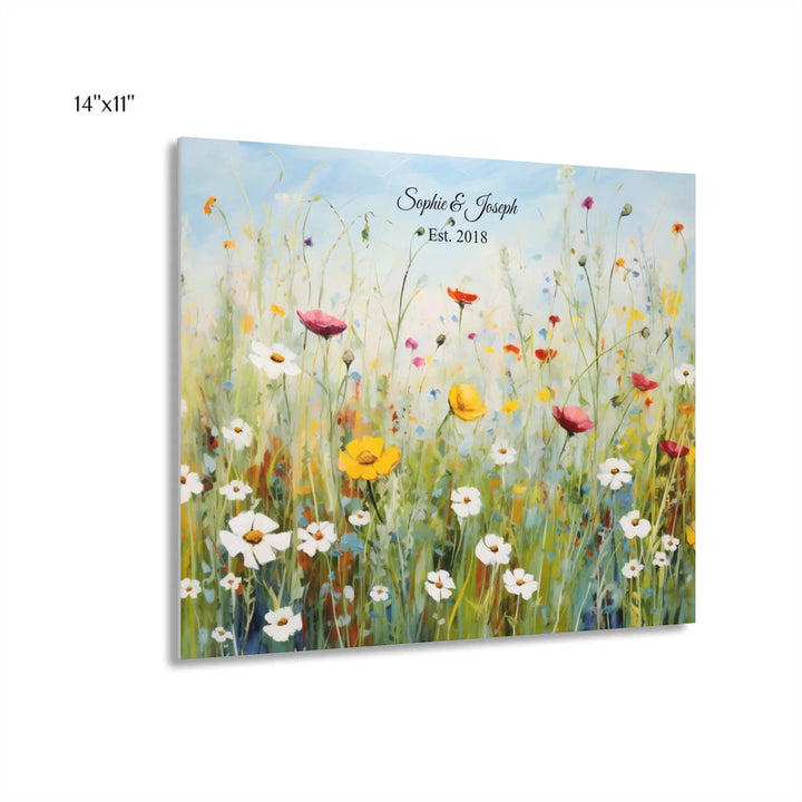 Custom Wall Art - Boho Wildflower Meadow Oil Painting - ARTFULANE
