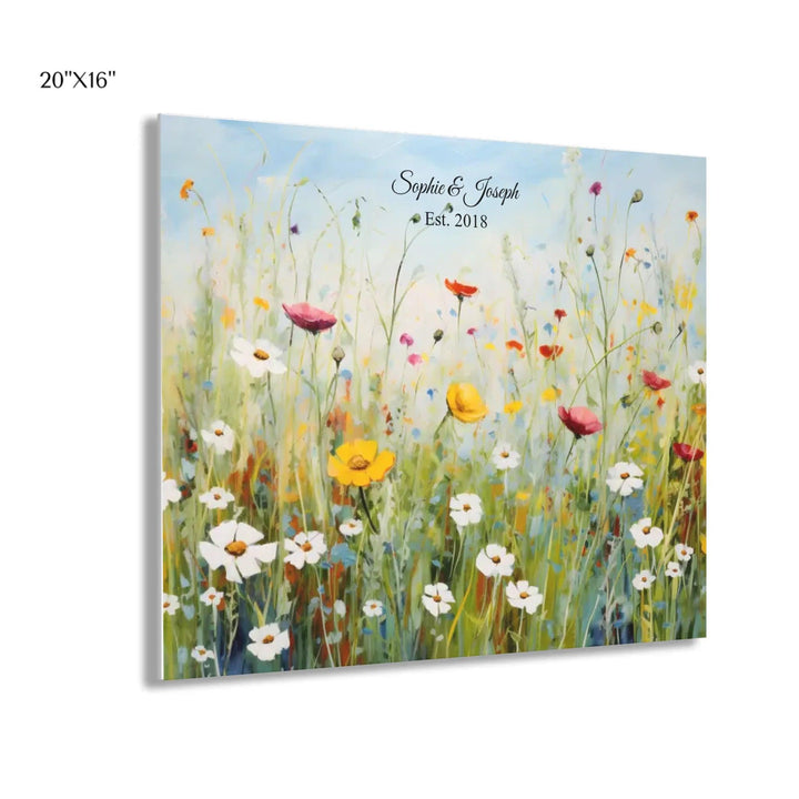 Custom Wall Art - Boho Wildflower Meadow Oil Painting - ARTFULANE