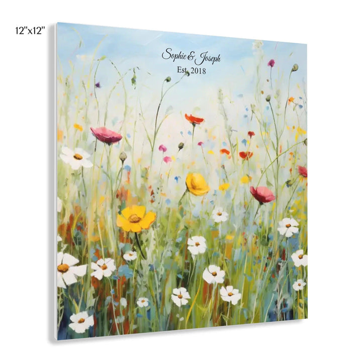 Custom Wall Art - Boho Wildflower Meadow Oil Painting - ARTFULANE