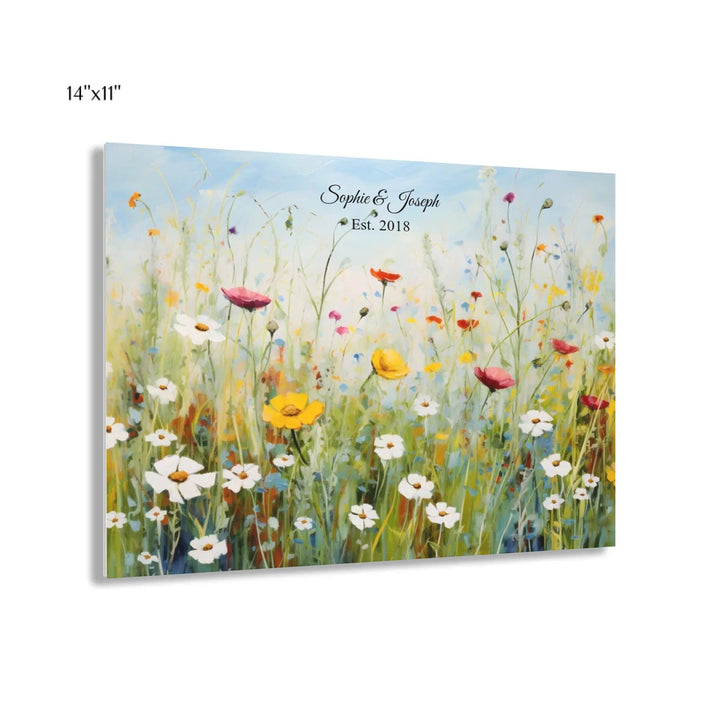 Custom Wall Art - Boho Wildflower Meadow Oil Painting - ARTFULANE