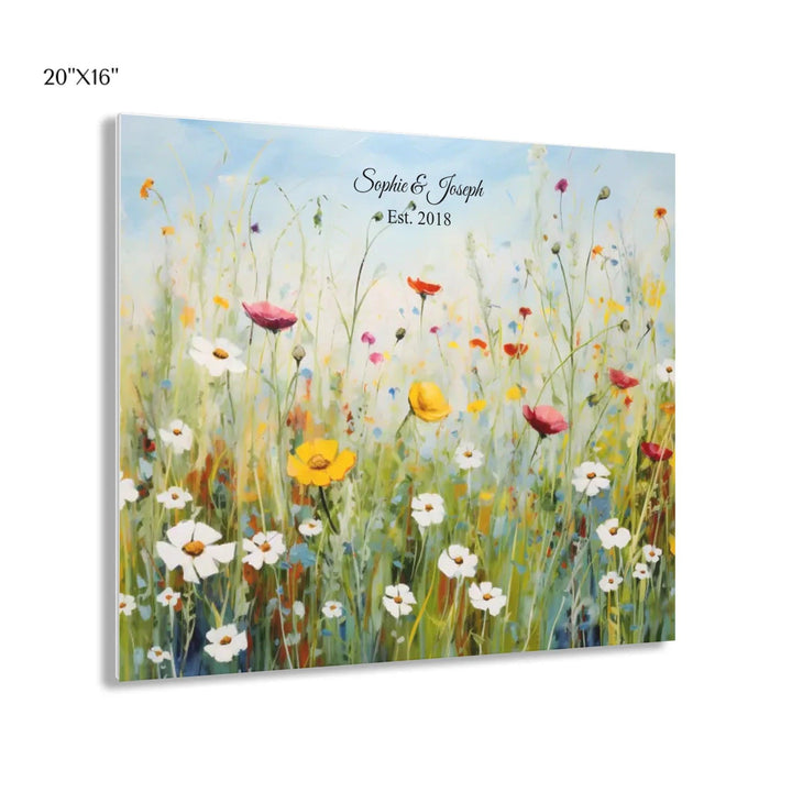 Custom Wall Art - Boho Wildflower Meadow Oil Painting - ARTFULANE