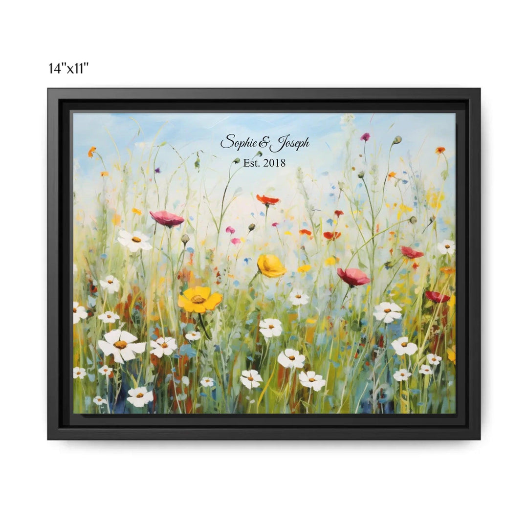 Custom Wall Art - Boho Wildflower Meadow Oil Painting - ARTFULANE