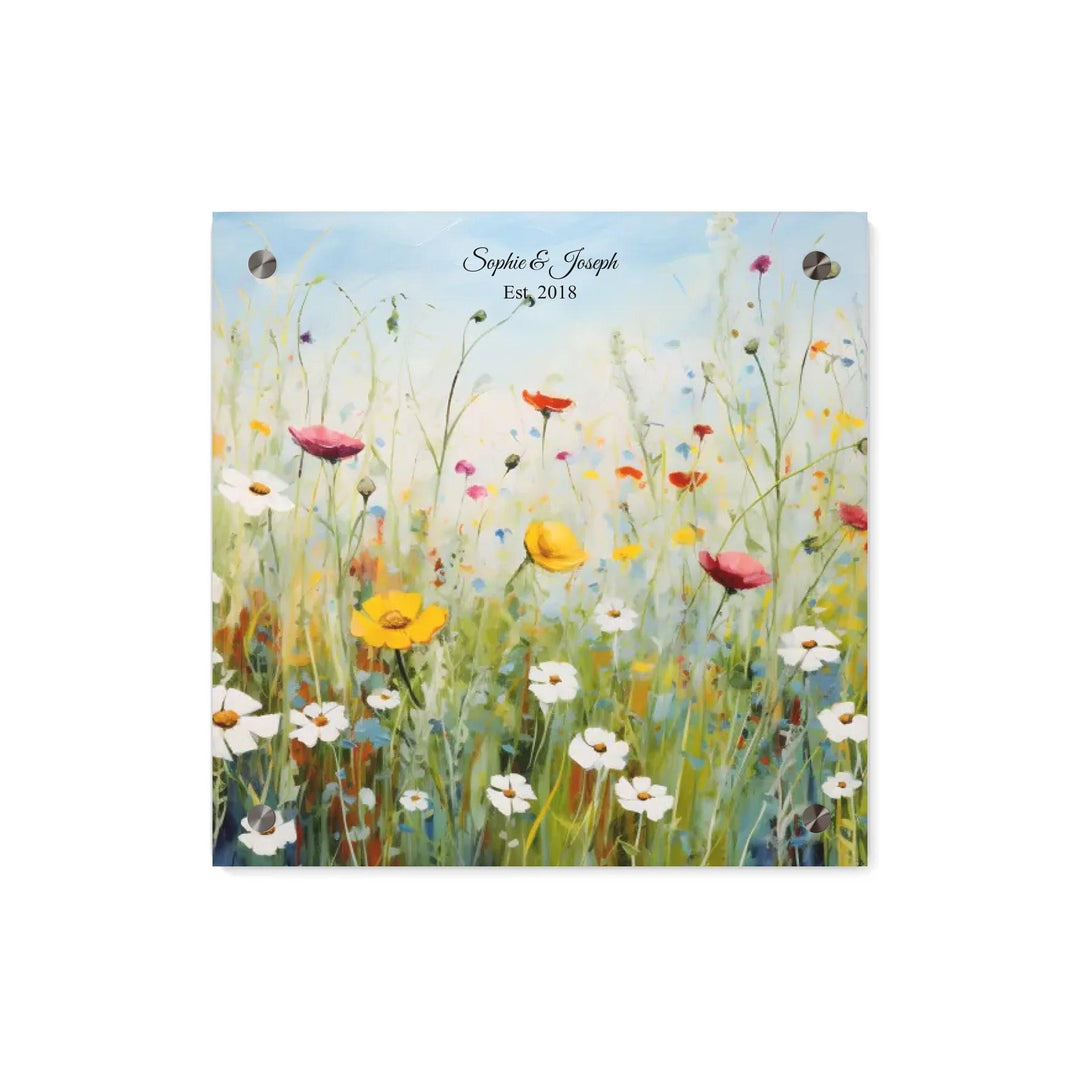 Custom Wall Art - Boho Wildflower Meadow Oil Painting - ARTFULANE