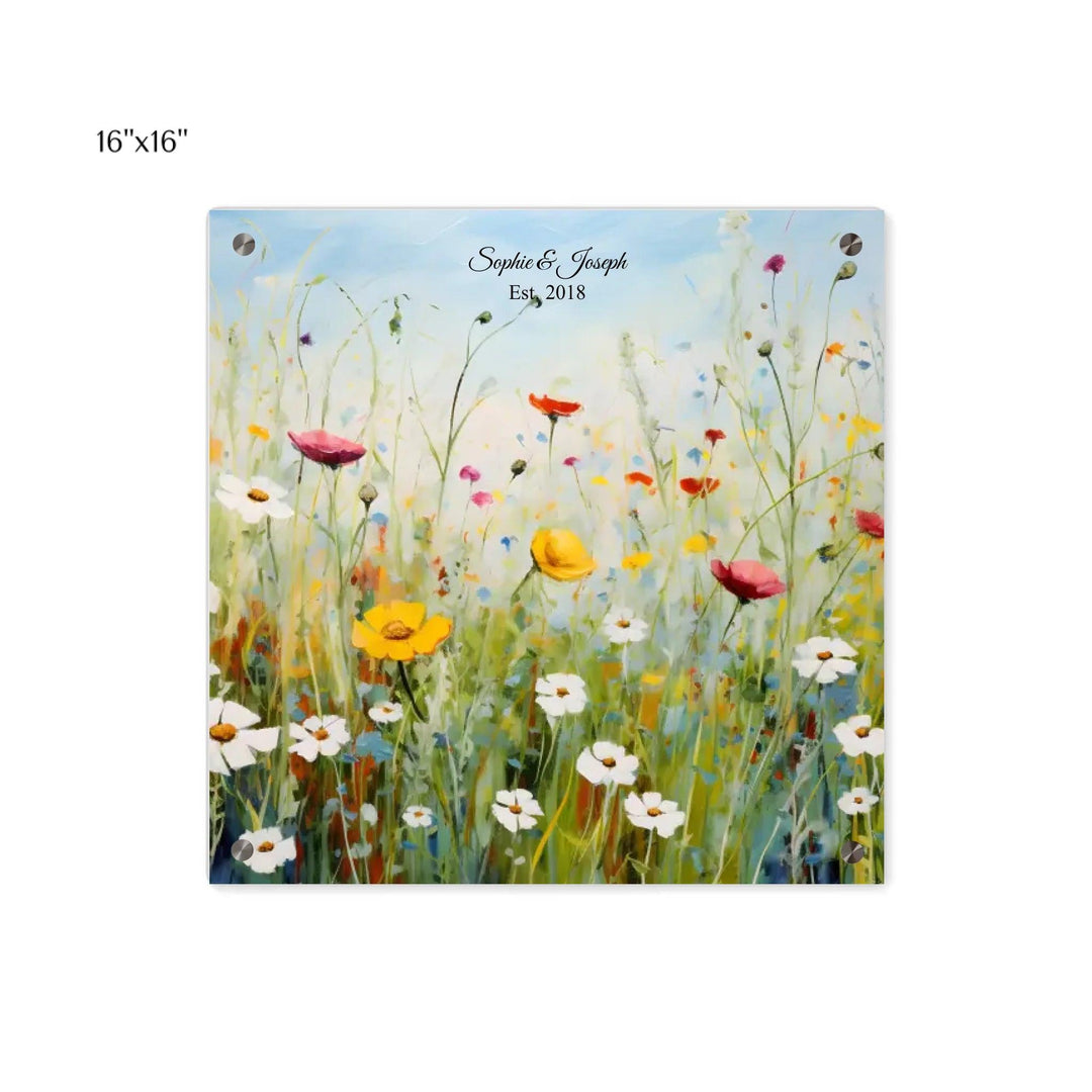 Custom Wall Art - Boho Wildflower Meadow Oil Painting - ARTFULANE