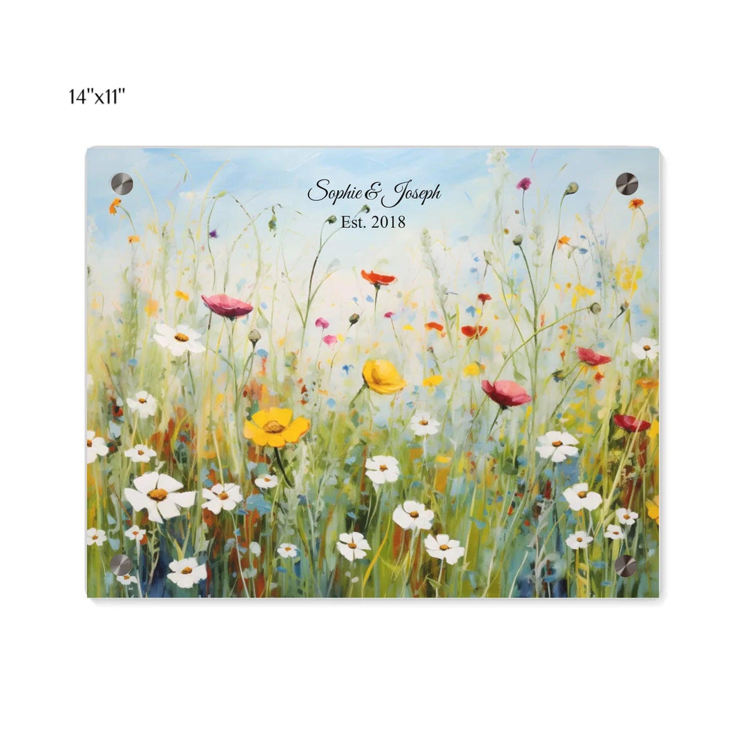 Custom Wall Art - Boho Wildflower Meadow Oil Painting - ARTFULANE