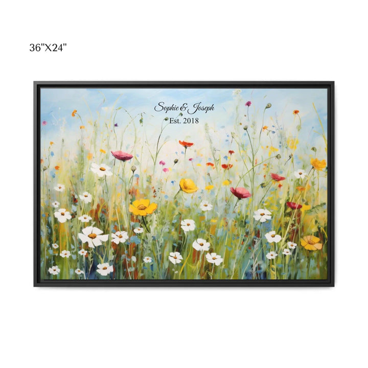 Custom Wall Art - Boho Wildflower Meadow Oil Painting - ARTFULANE