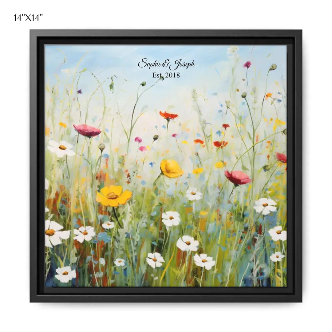 Custom Wall Art - Boho Wildflower Meadow Oil Painting - ARTFULANE