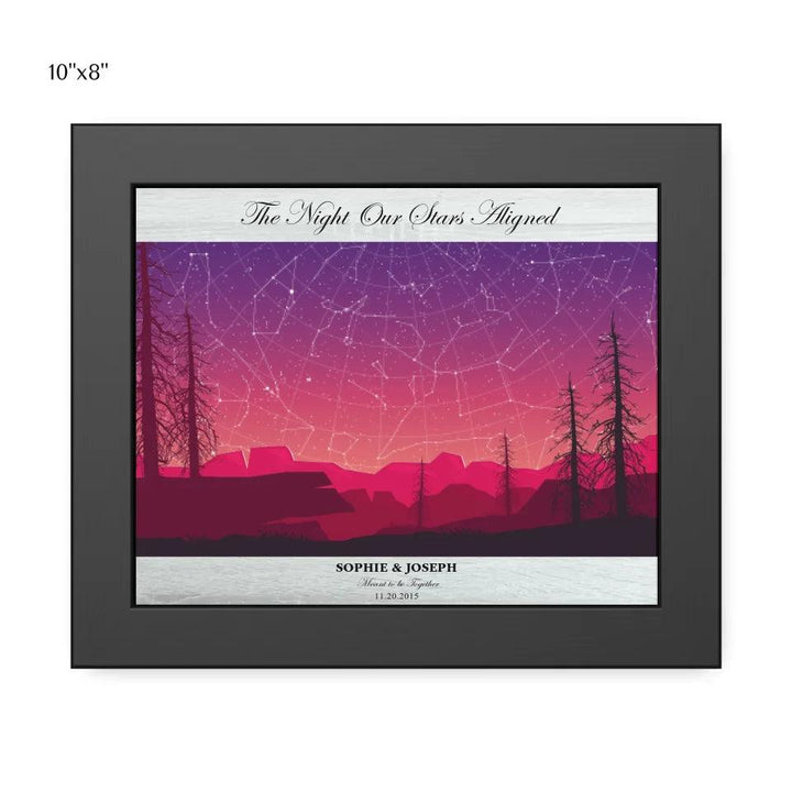Custom Wall Art - Crimson Landscape Star Map - ARTFULANE