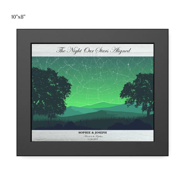 Custom Wall Art - Green Landscape Star Map - ARTFULANE