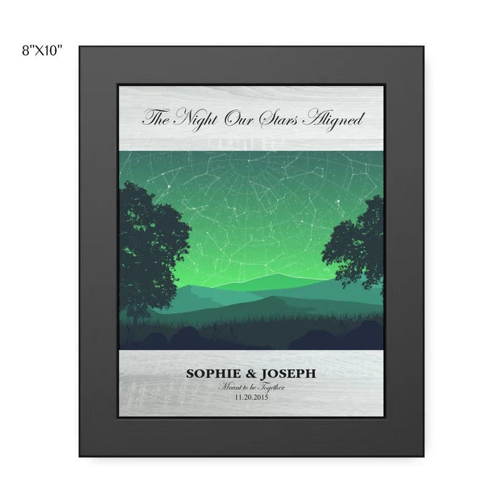 Custom Wall Art - Green Landscape Star Map - ARTFULANE