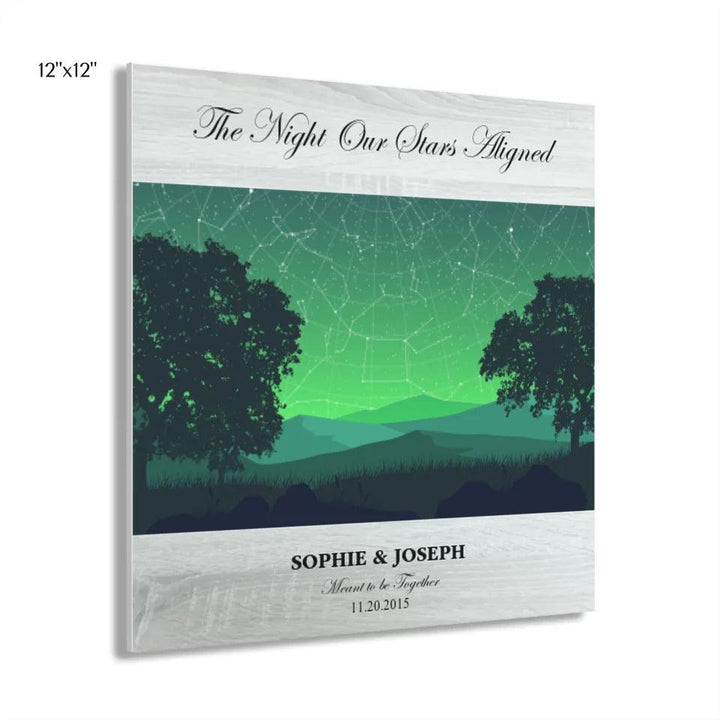 Custom Wall Art - Green Landscape Star Map - ARTFULANE