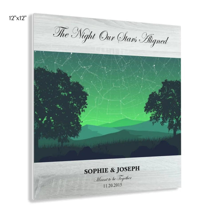 Custom Wall Art - Green Landscape Star Map - ARTFULANE