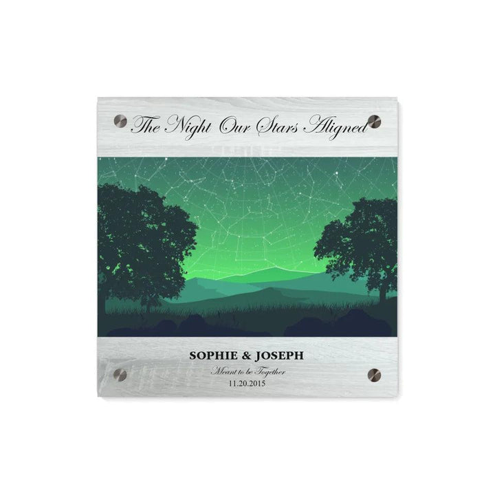 Custom Wall Art - Green Landscape Star Map - ARTFULANE