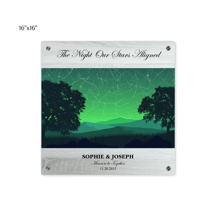 Custom Wall Art - Green Landscape Star Map - ARTFULANE
