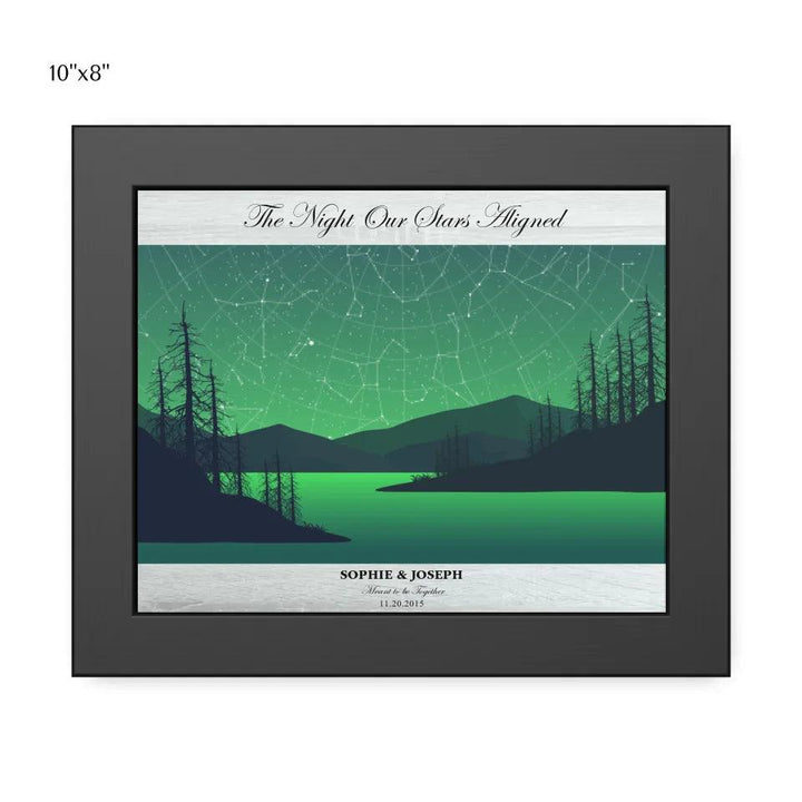 Custom Wall Art - Green River Landscape Star Map - ARTFULANE