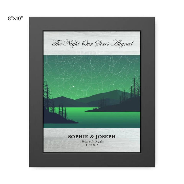 Custom Wall Art - Green River Landscape Star Map - ARTFULANE