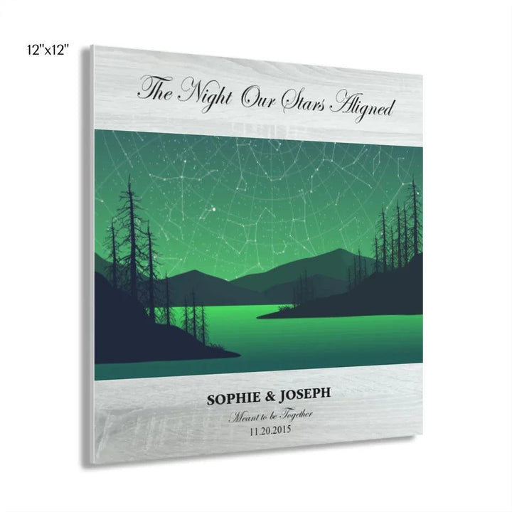 Custom Wall Art - Green River Landscape Star Map - ARTFULANE