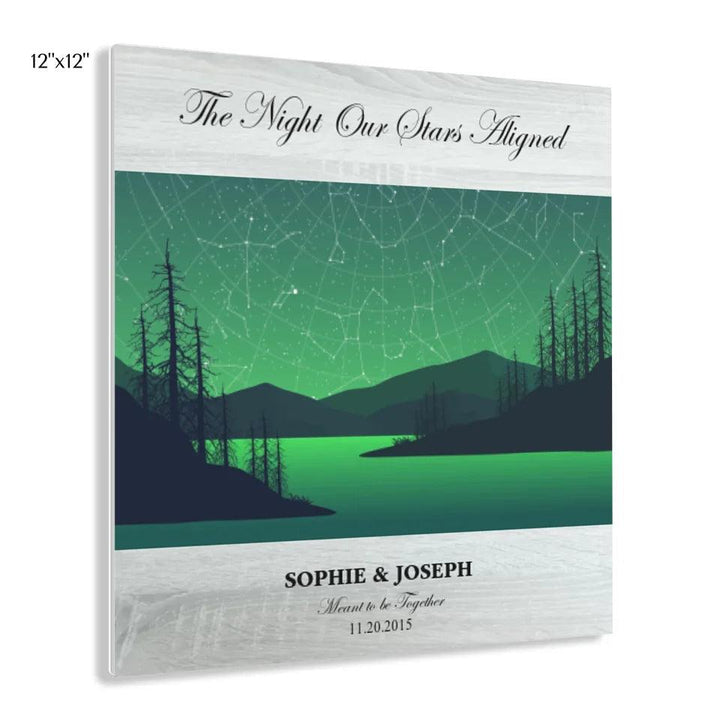 Custom Wall Art - Green River Landscape Star Map - ARTFULANE
