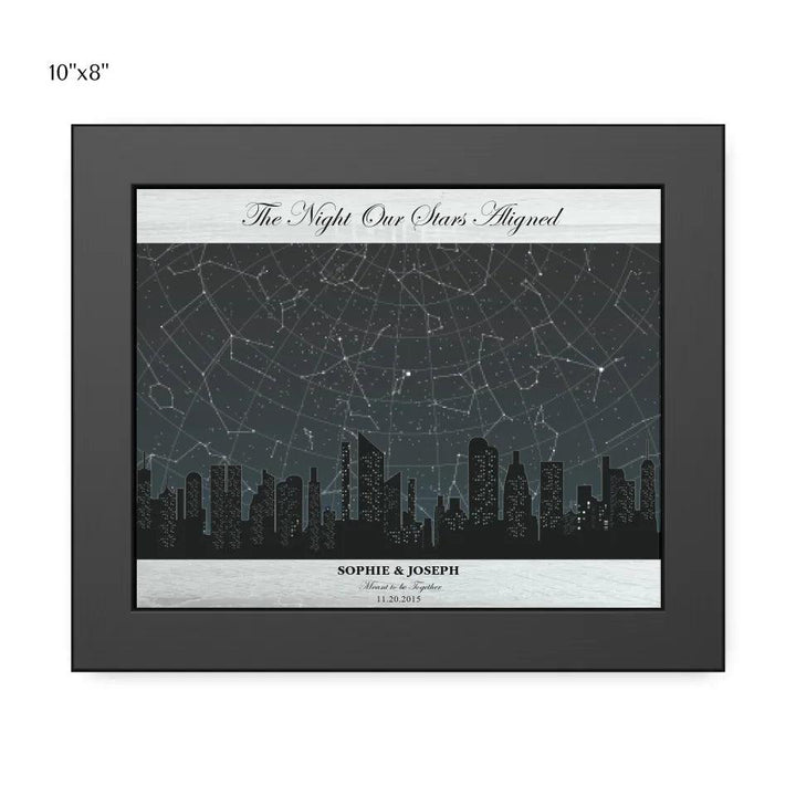 Custom Wall Art - Grey Cityscape Star Map - ARTFULANE